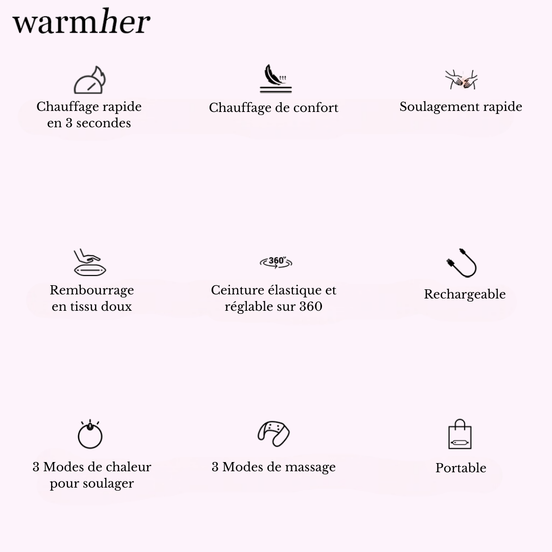 Warmher™ - Ceinture chauffante pour les règles